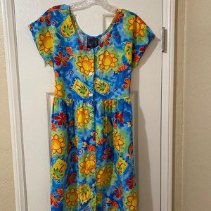 BIG HED DESIGNS WOMEN'S  FLORAL DRESS SIZE M